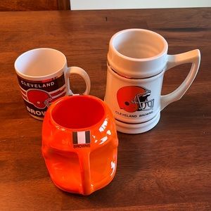 Cleveland Browns NFL Mugs - lot of 3